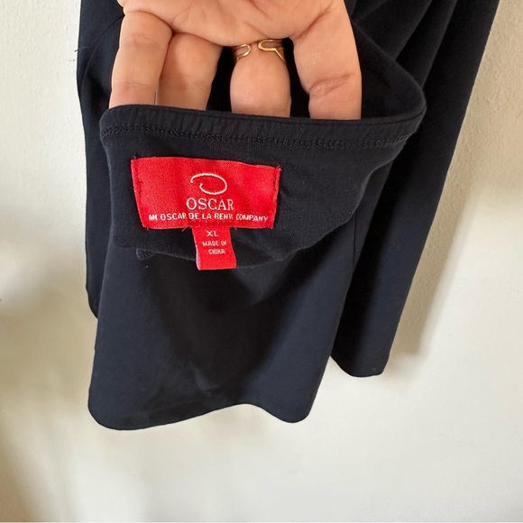 NWT Oscar de La Renta Beaded Halter Top In Ink Size XL - Picture 7 of 8